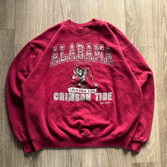Hanes Other - Vintage Alabama Crimson Tide Sweatshirt Men's XXL Red Vintage 90s Crewneck